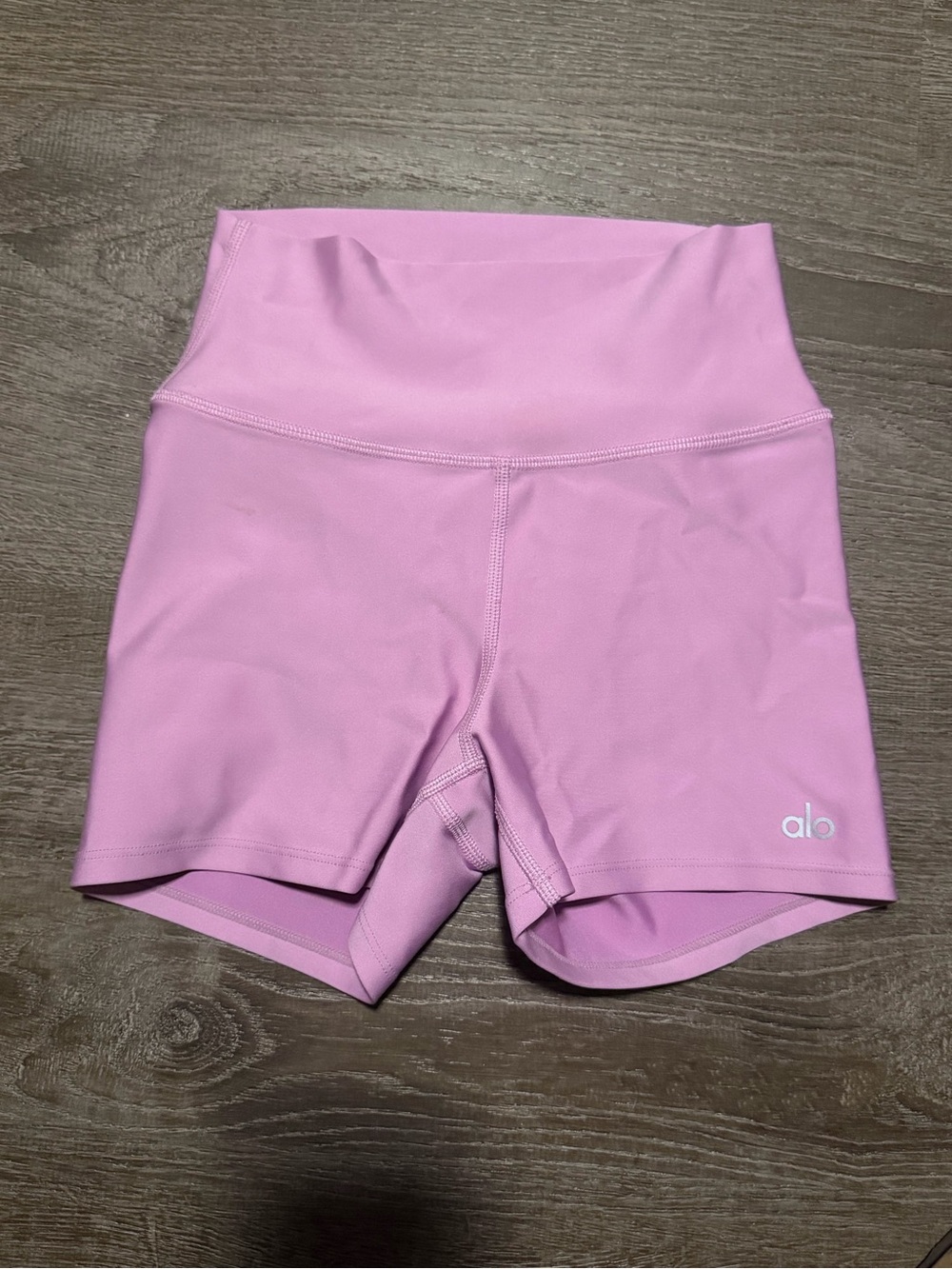 ALO Yoga High-Waist Light Pink Bike Shorts
